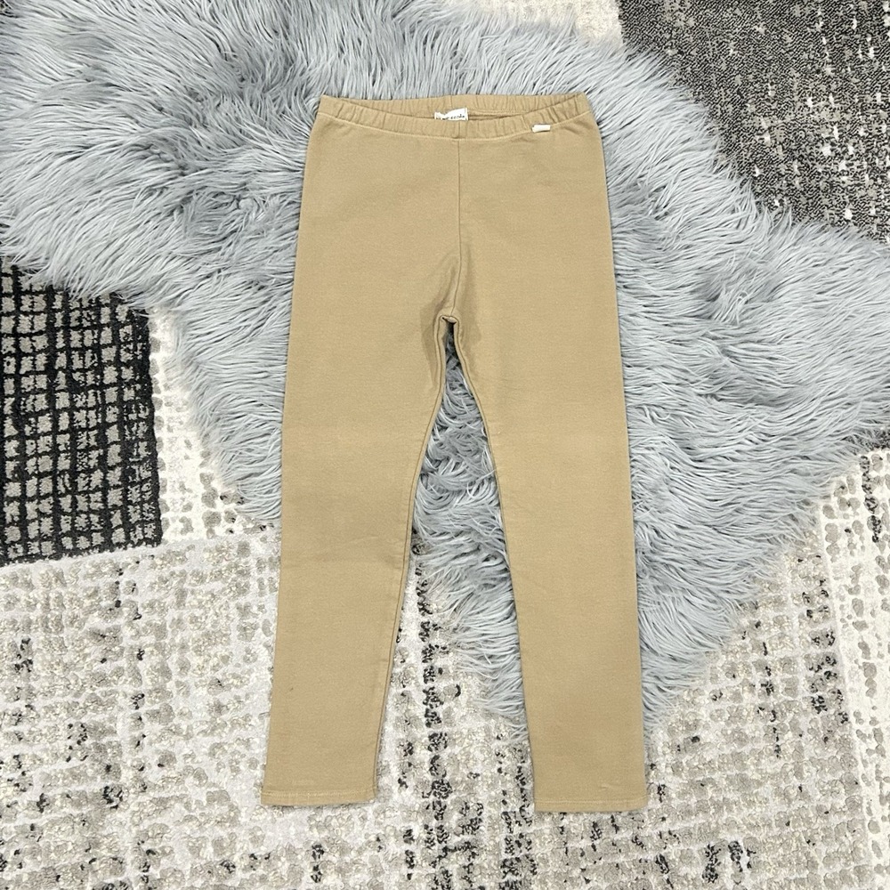 My Little Cozmo Organic Fleece‎ Camel Brown Leggings Size 8Y NWT
